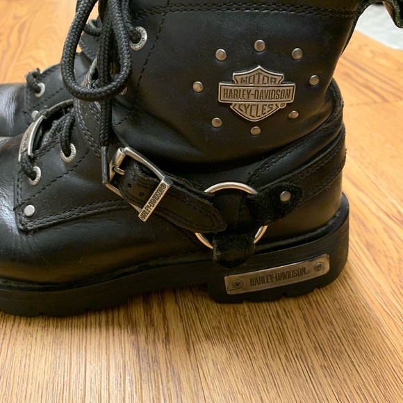 Women’s, black, Harley Davidson boots. 8.5. - Picture 6 of 9